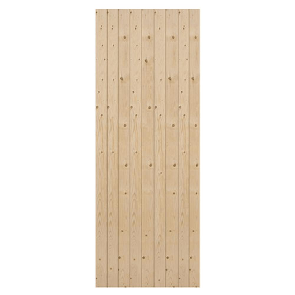 Mendes Redwood Ledged and Braced Flush Grooved Door
