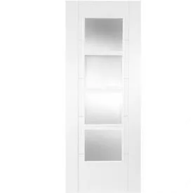DoorSuperstore Boxhill White Primed Ladder Glass Internal Door