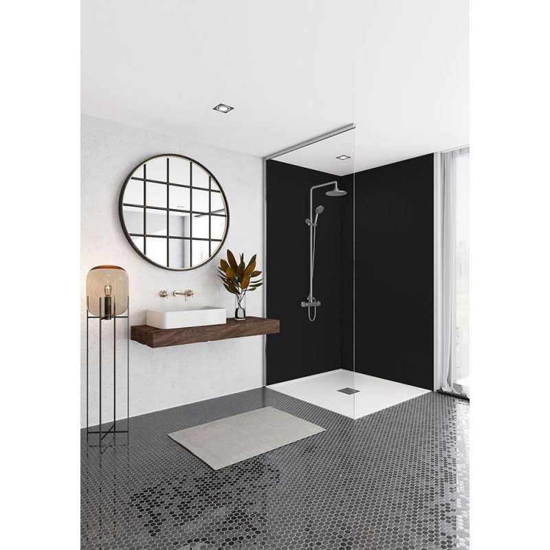 Brilliance Black Gloss Acrylic Shower Panel Tile Superstore®