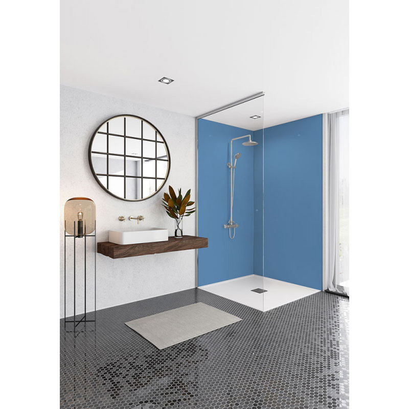 Mermaid Brilliance Blue Lagoon Gloss Acrylic Shower Panel 2440mm x 600mm Tile & Floor