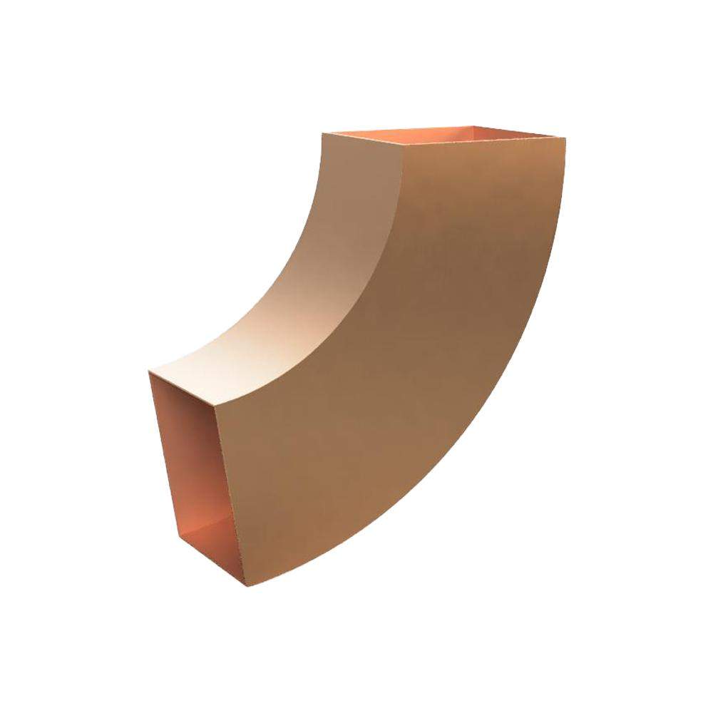 Metal Gutta Copper Square 80X80mm Downpipe 85Dg Bend
