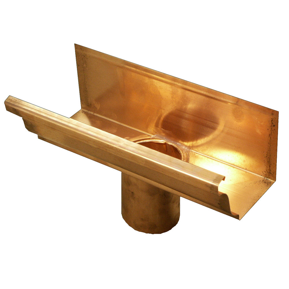 Metal Gutta Copper Ogee Gutter Running Outlet - 80mm