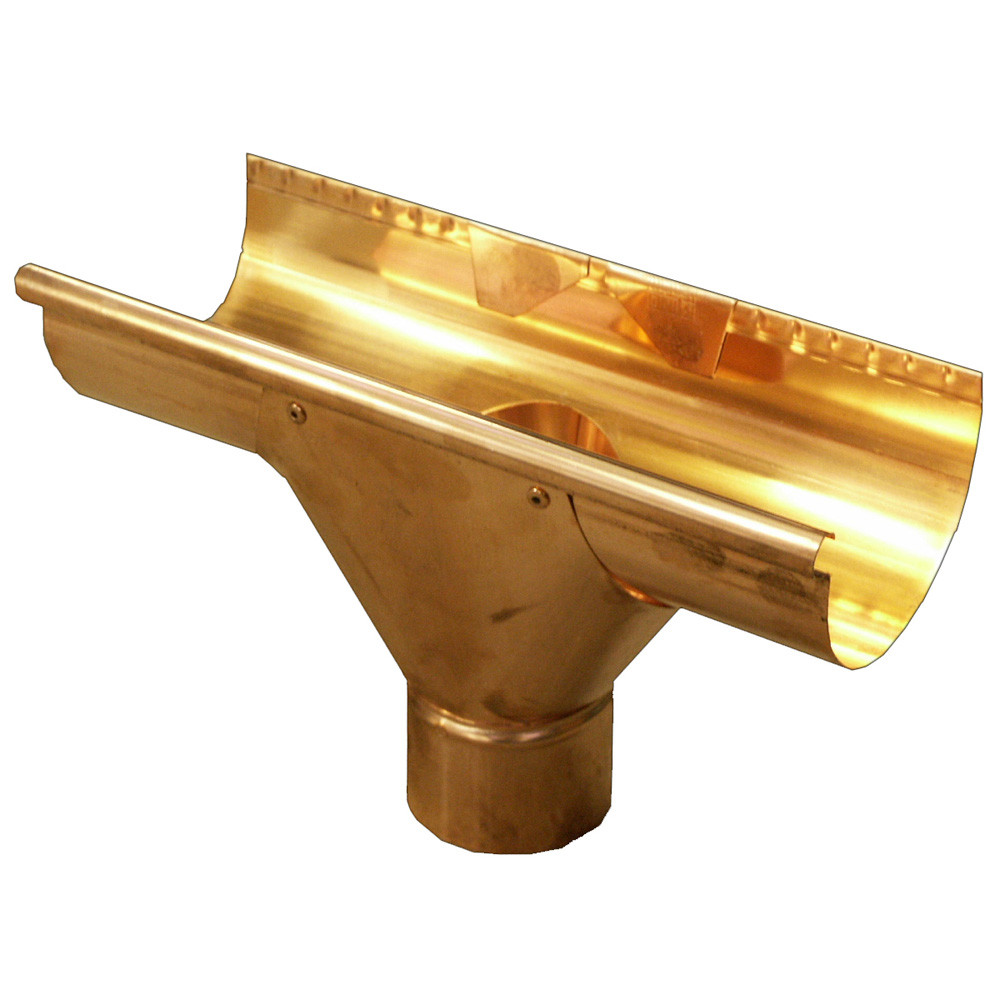 Metal Gutta Copper 185mm Half Round Gutter Running Outlet