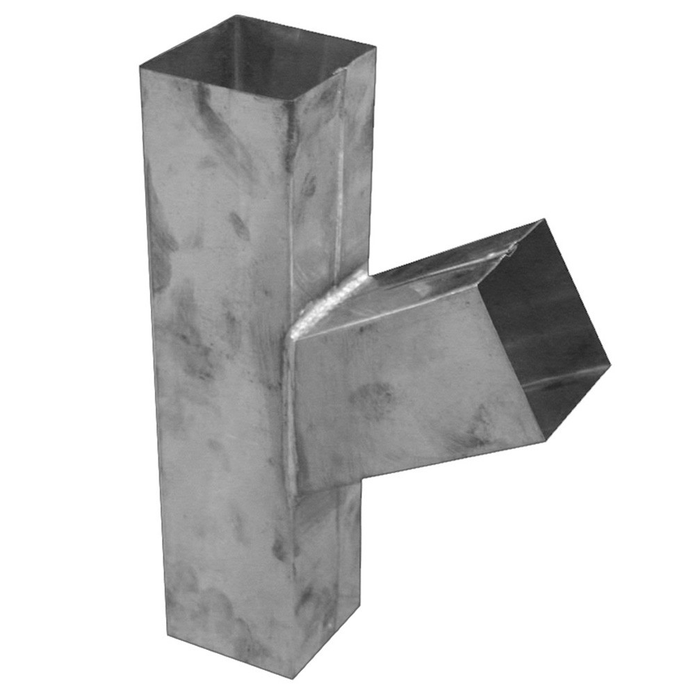 Metal Gutta Stainless Steel 80x80mm Square Downpipe Branch