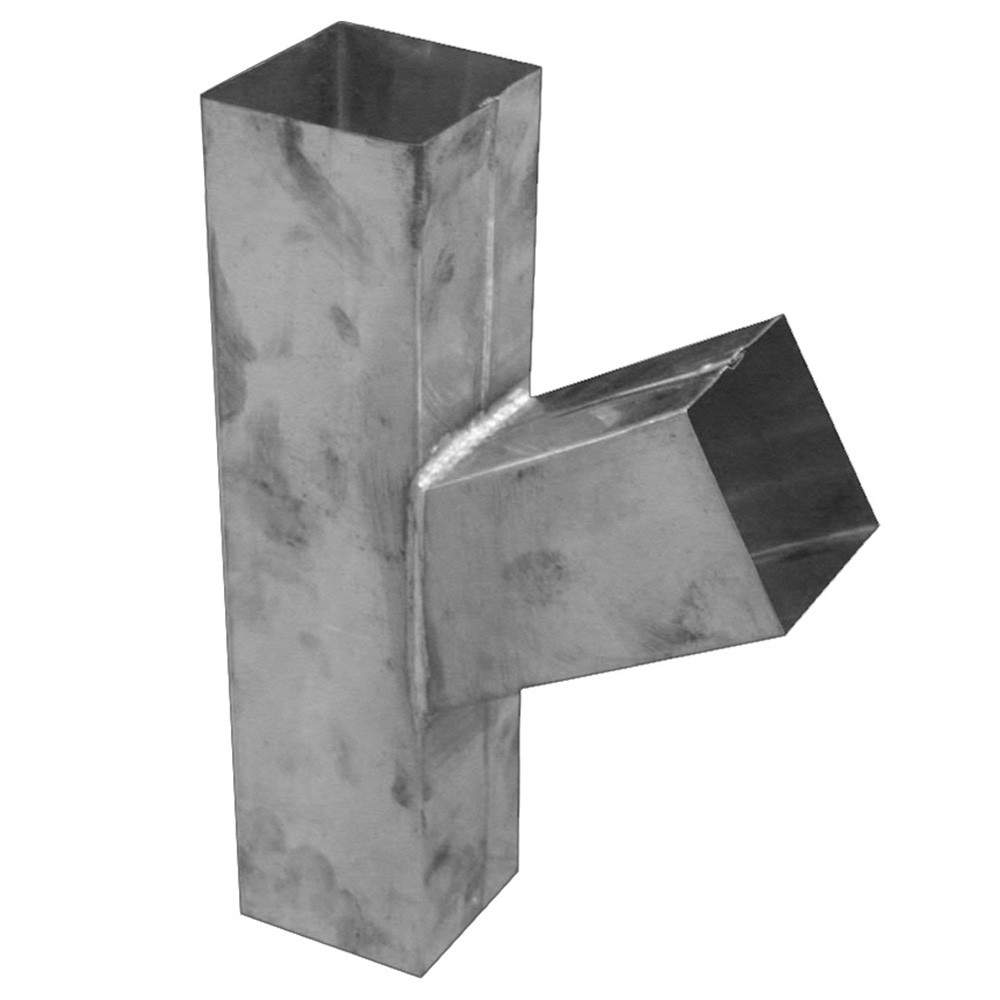 Metal Gutta Silver Stainless Steel 80X80mm Square Downpipe Branch
