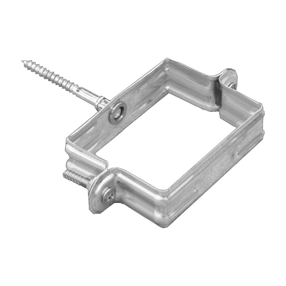 Metal Gutta Silver Stainless Steel 80X80mm Square Downpipe Clip - 20Mm