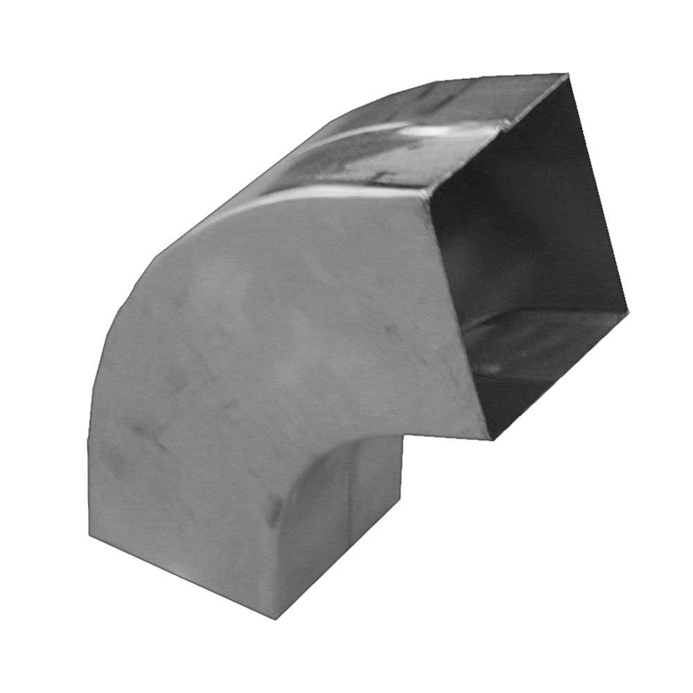 Metal Gutta Silver Stainless Steel Square 80Mm Downpipe Bend - 72Dg