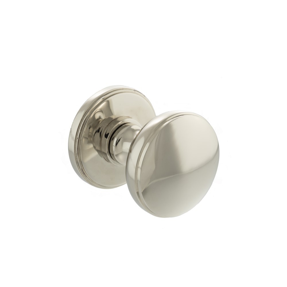 Millhouse Brass Edison Solid Brass Domed Mortice Knob on Concealed Fix Rose