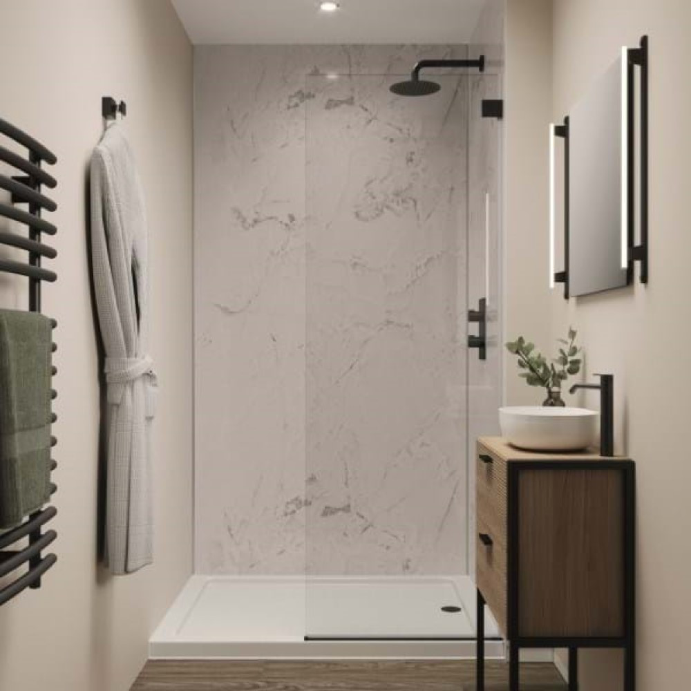 Multipanel Linda Barker Onyx Marble Unlipped Shower Wall Panel