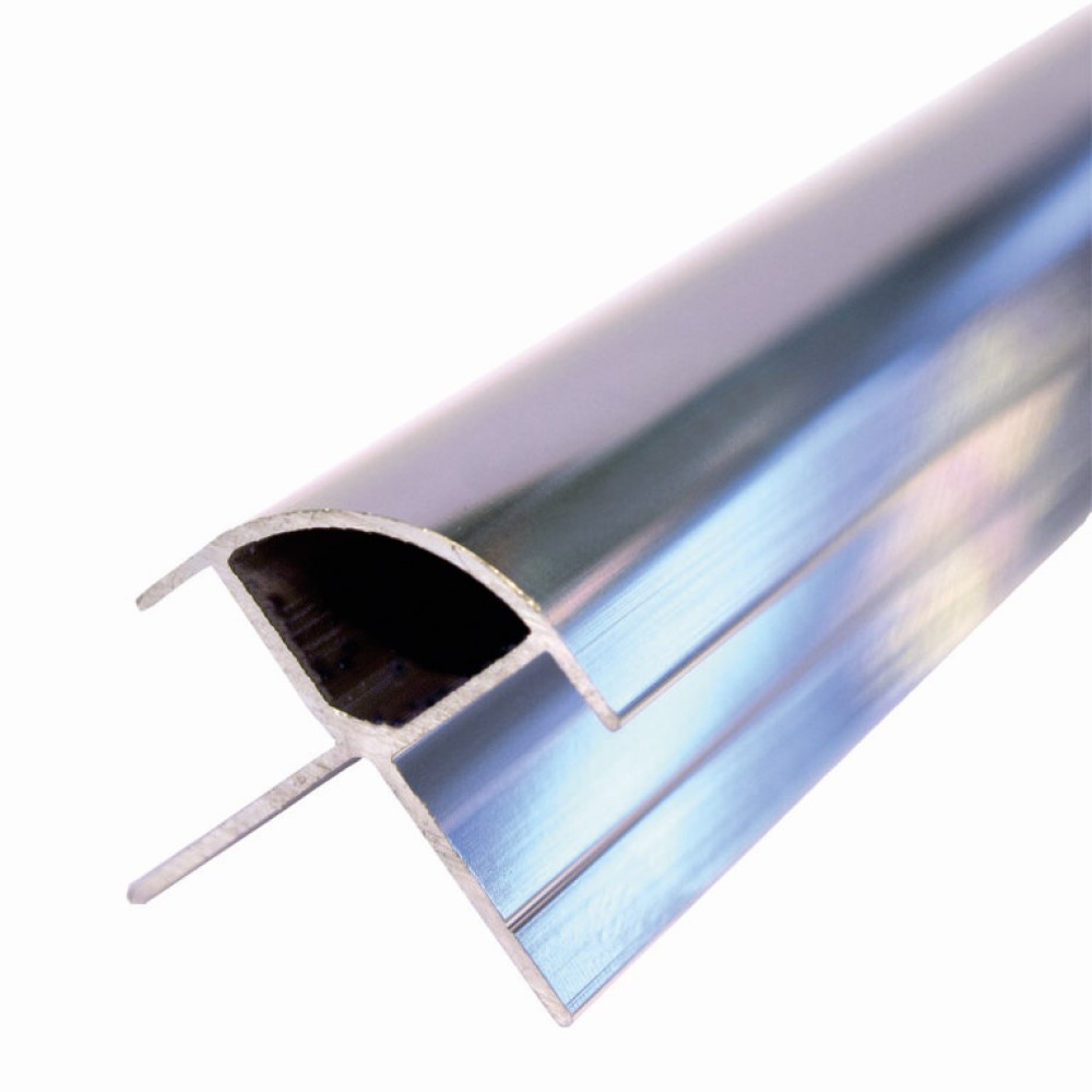 Multipanel Classic Type B Bright Polished Aluminium Extrusion External Corner - 2450mm