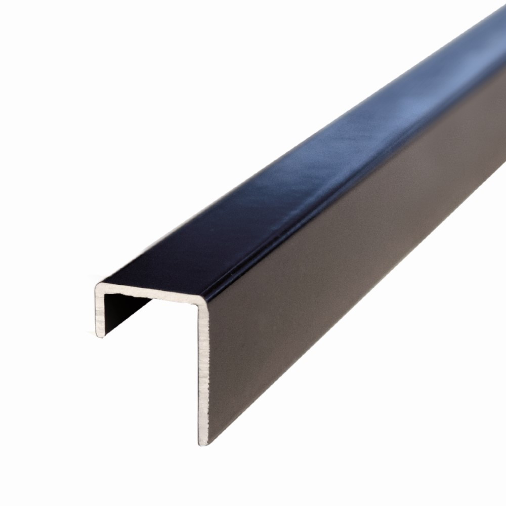 Multipanel Classic Type C Black Aluminium Extrusion End Cap - 2450mm
