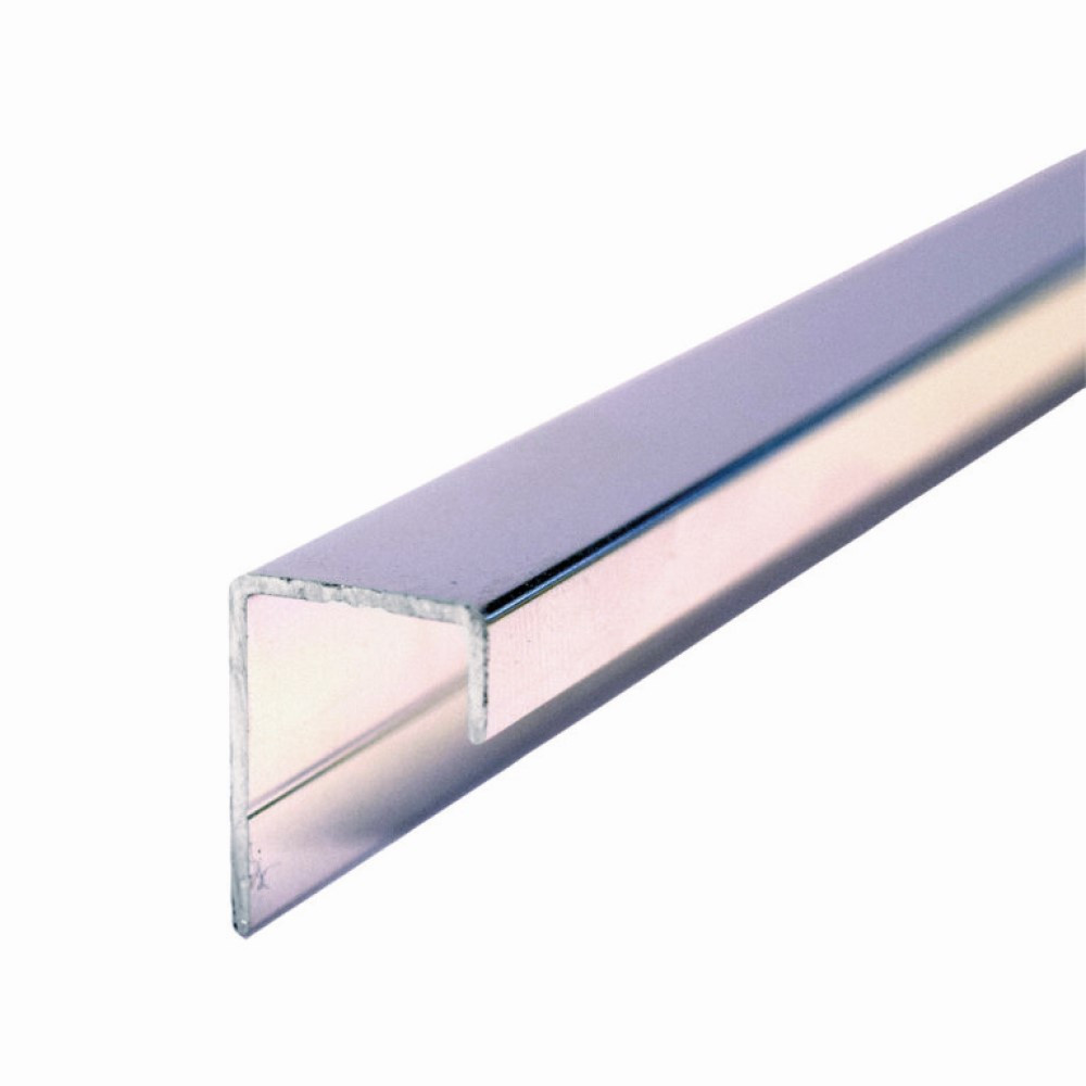 Multipanel Classic Type C Bright Polished Aluminium Extrusion End Cap - 2450mm