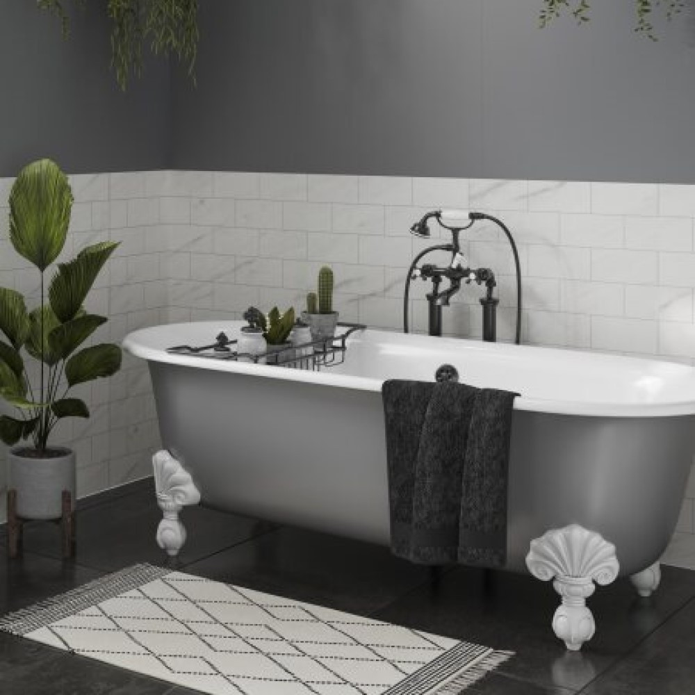 Multipanel Metro Tile Effect Levanto Marble Tongue & Groove Hydrolock Shower Wall Panel - 2400mm x 598mm