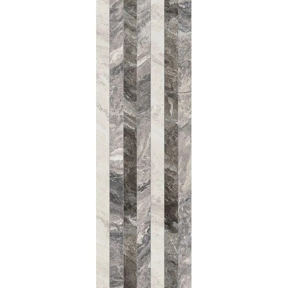 Nairobi Grey Decor Linear Ceramic Wall Tile 280mm x 850mm Tile Superstore®