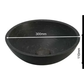 Vieste Natural Black Stone Round Basin & Small Suza Oak Shelf