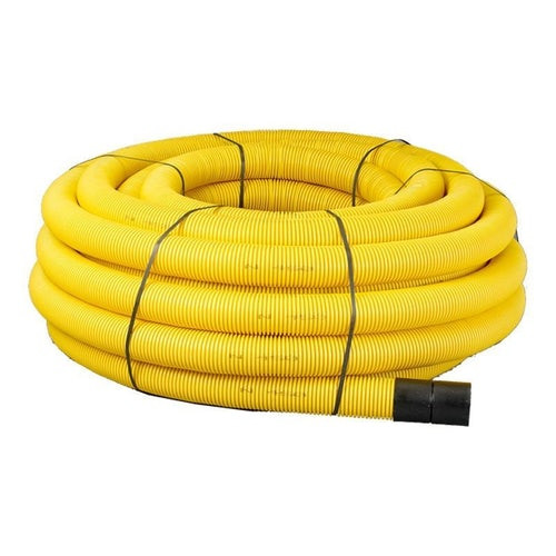Naylor Yellow Single Wall Permeable Gas Ducting Coil - 50m