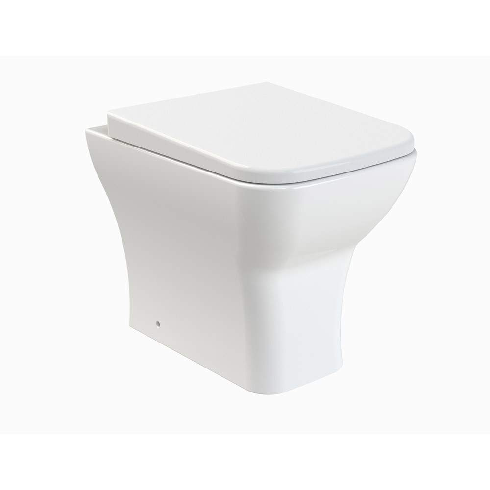 Nuie White Ava Rimless Back To Wall Toilet Pan & Soft Close Seat China
