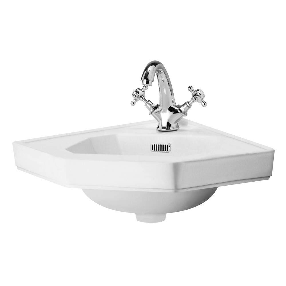 Hudson Reed White Richmond 420Mm Corner Basin Porcelain