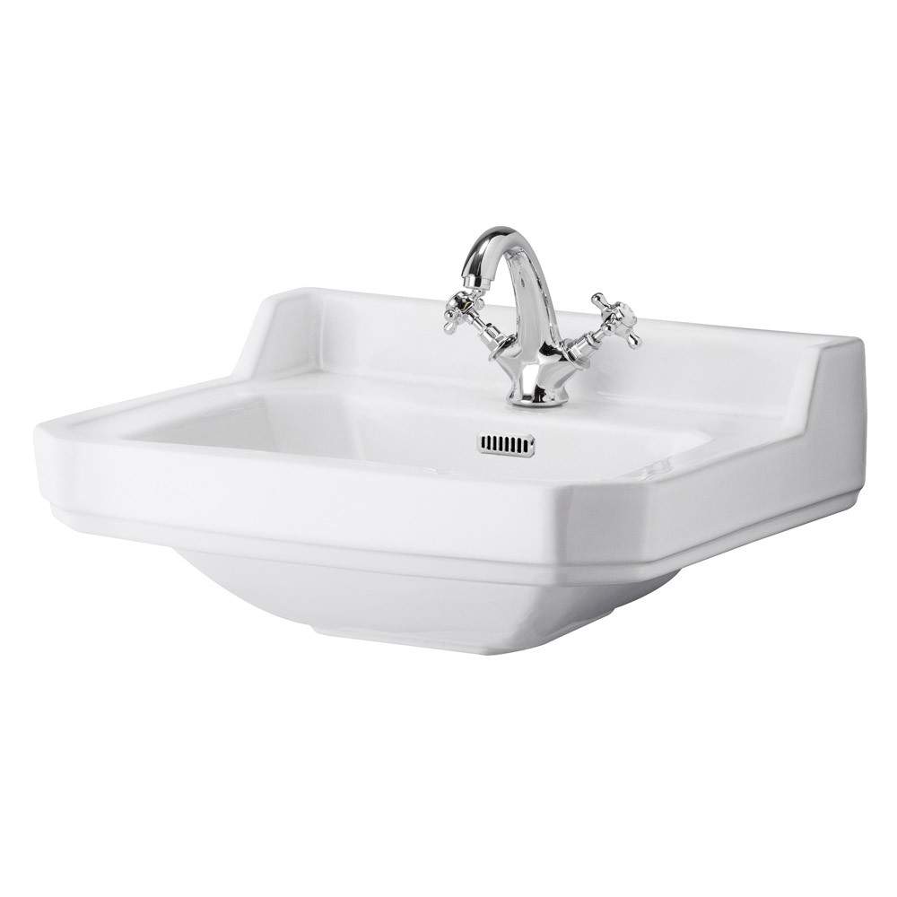 Hudson Reed White Richmond 560Mm 1 Tap Basin Porcelain