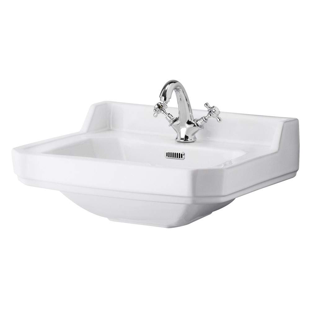 Hudson Reed White Richmond 500Mm 1 Tap Basin Porcelain