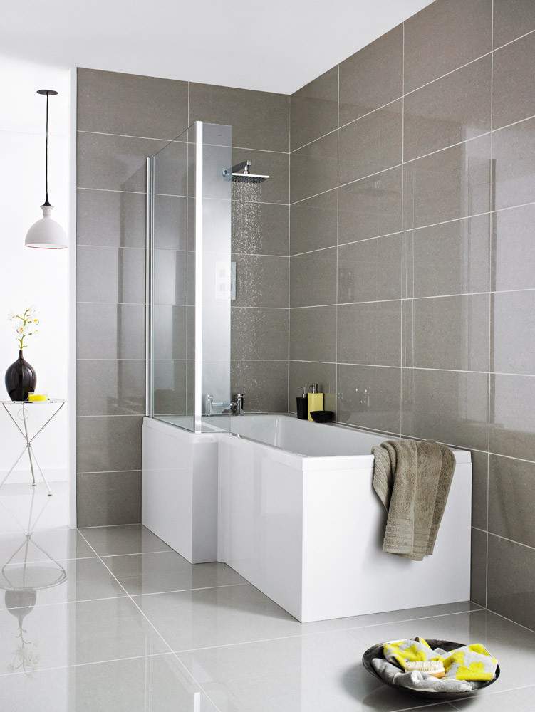 Nuie White 1700Mm Shower Bath Front Panel Acrylic