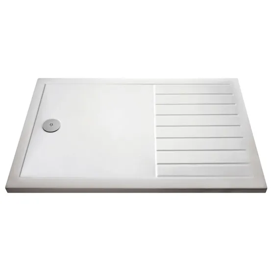 Nuie Pearlstone White Rectangular Walk-In Shower Tray Price Comparisons | Compare The Build