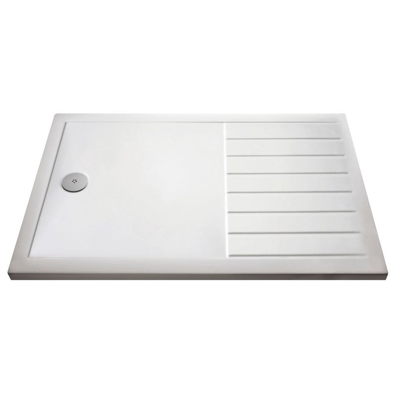 Nuie Pearlstone 1700mm x 700mm White Rectangular WalkIn Shower Tray