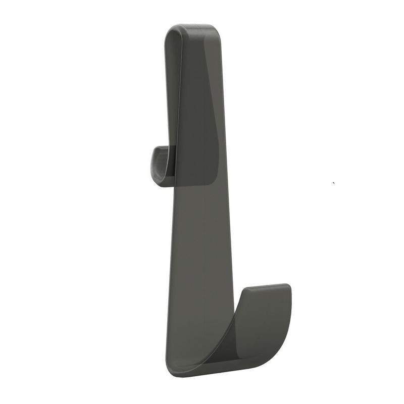 Nuie Frameless Smoked Black Enclosure Hook  Stainless Steel