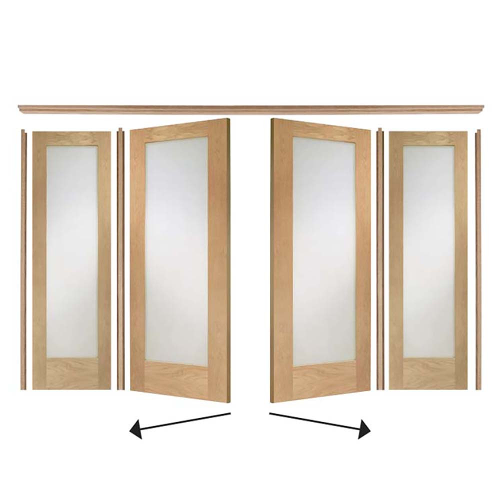 XL Joinery Easi-Frame Unfinished Oak Room Divider Door System - 3000mm x 2017mm (79.5x118.2 inch)