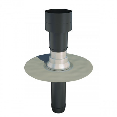 Ubbink OFT-1P/166 Flat Roof Vent / Terminal (166mm Diameter) - PVC