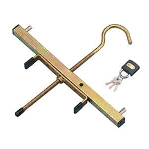 Pack of 2 Ladder Clamps with padlock - Clear Zinc Finish