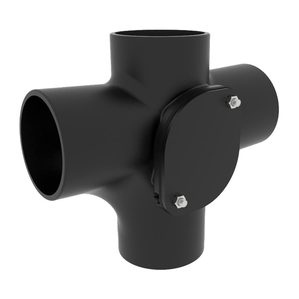 Pam Building Soil Pipe 87.5 Degree Double Branch with Access - 100mm x 100mm