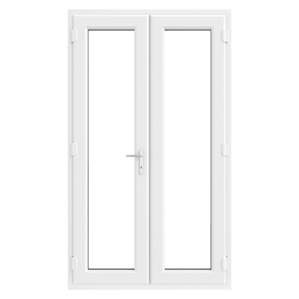 Crystal Triple Glazed White French Door