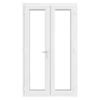 Crystal Triple Glazed White French Door