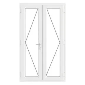 Crystal Triple Glazed White French Door