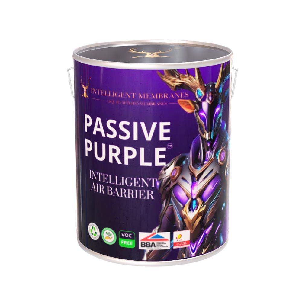 Intelligent Membranes Purple Passive Spray / Roller Applied Airtight Liquid Vapour Control Membrane Paint - 11.4Kg