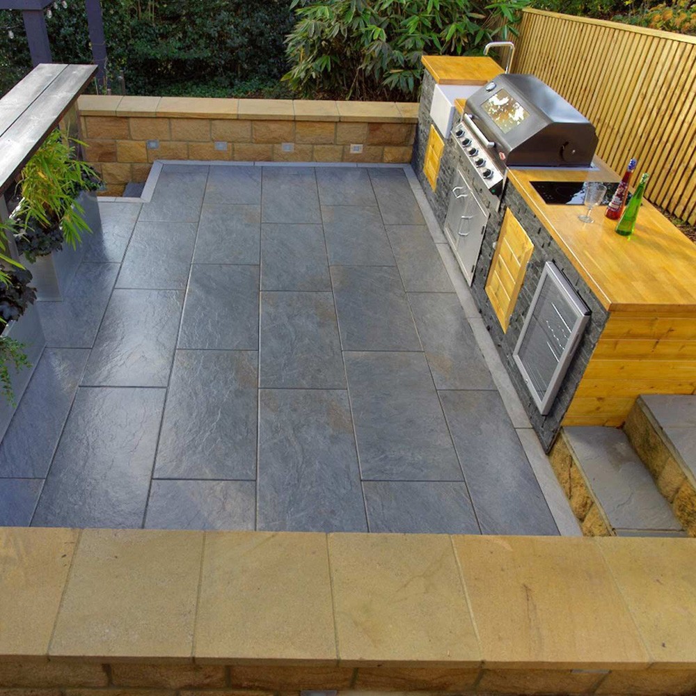 Pavestone Dolomite Dark Porcelain Paving Slabs - 1000mm x 500mm