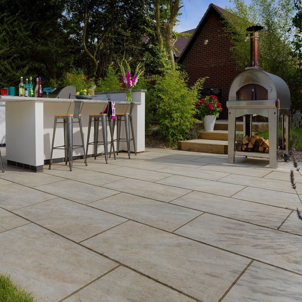 Pavestone Dolomite Dust Porcelain Paving Slabs - 1000mm x 500mm