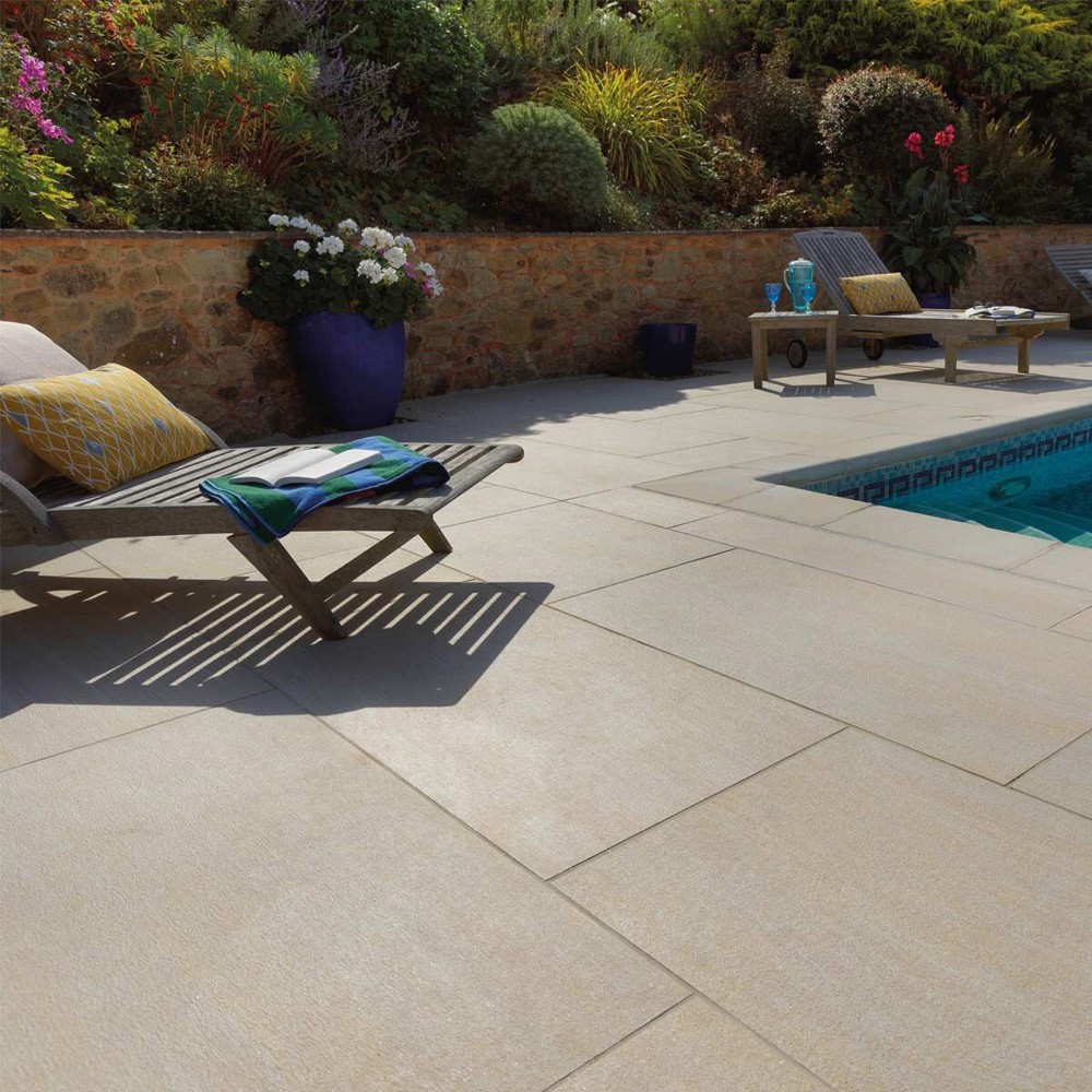 Pavestone Discovery Sun Grande Large Porcelain Paving Slabs - 1200mm x 600mm