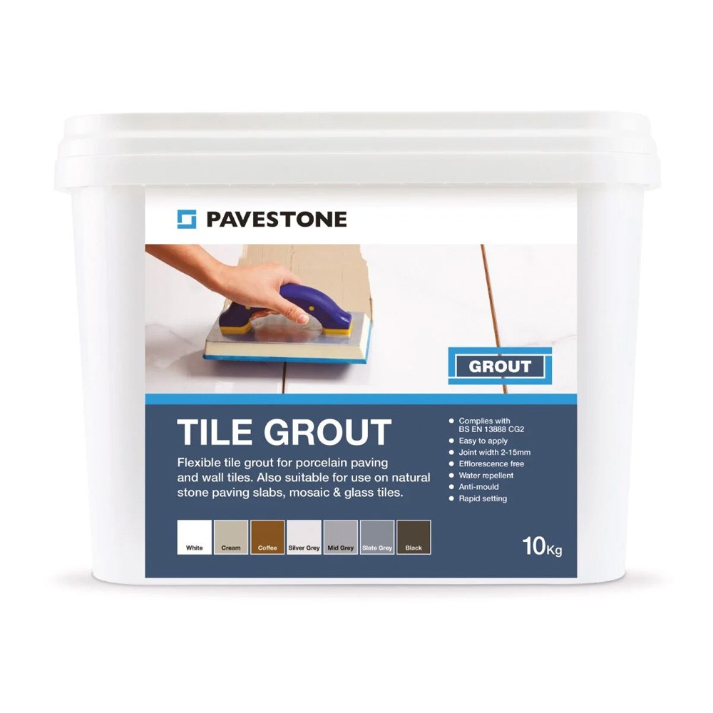 Pavestone Tile Grout 10kg Tub - Cream