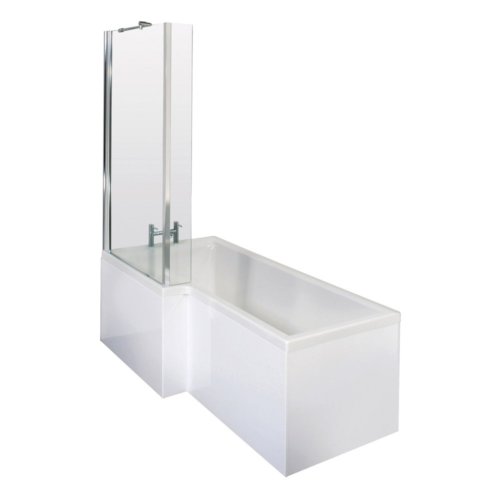 Nuie 1500mm White Bath, Screen & Front Panel