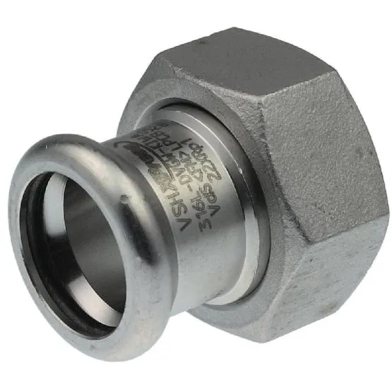 Pegler Yorkshire SS68FF Xpress Stainless Steel Press Fit x Threaded Flat Faced Union Price Comparisons | Compare The Build