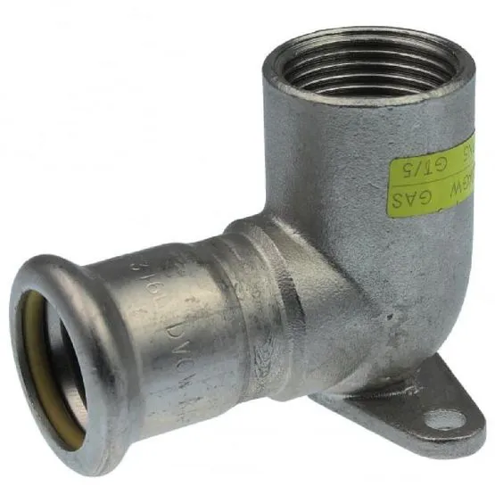 Pegler Yorkshire SSG15 Xpress Gas Stainless Steel Backplate Press Fit x Female Threaded Elbow Price Comparisons | Compare The Build