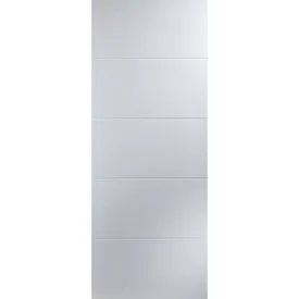 Door Superstore Pennycross Contemporary 5 Panel White Primed Internal Door