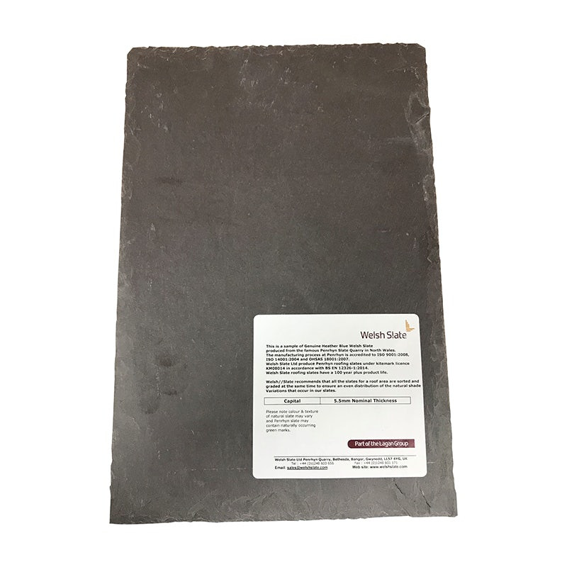 Penrhyn Capital Grade Welsh Slate Roof Tile in Heather Blue
