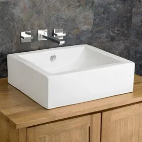 Piacenza 500mm x 450mm White Ceramic Large Countertop Basin