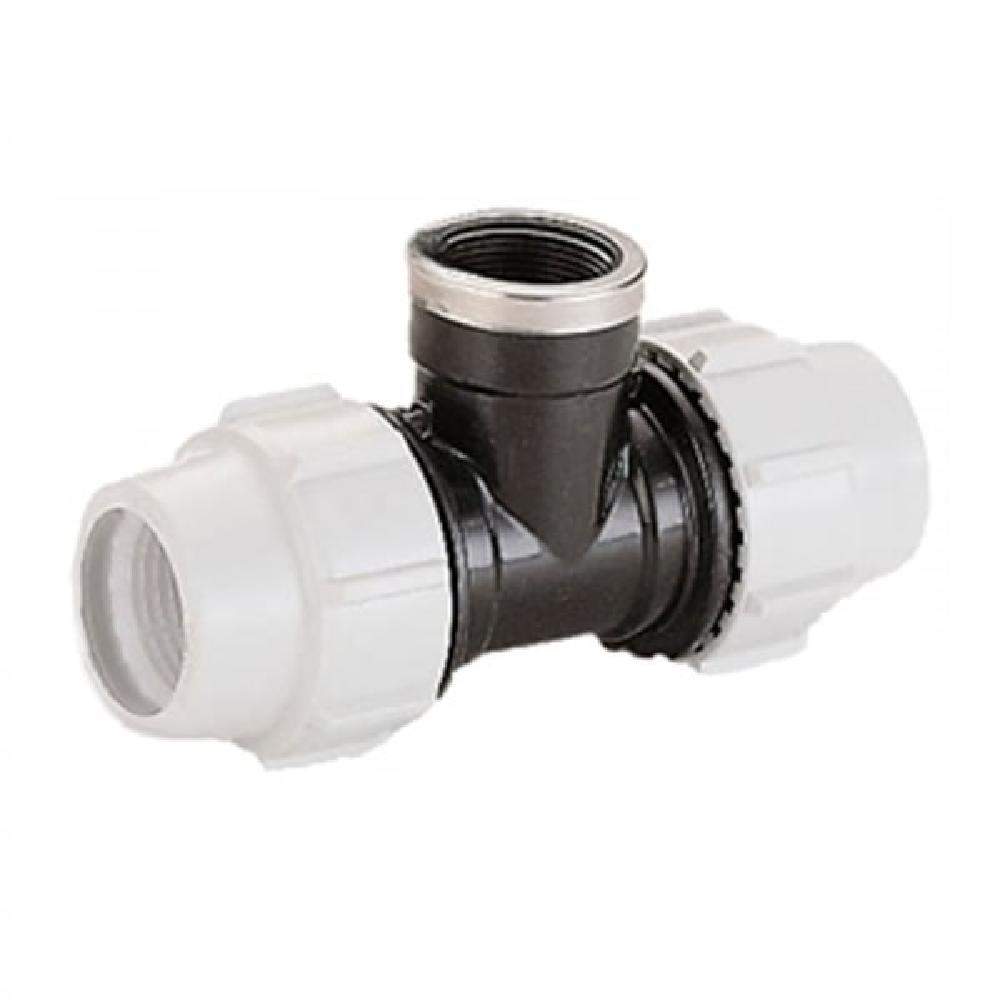 Plasson Women's Branch Tee - 25Mm X 25Mm X 3/4 Inch Mdpe Plastic