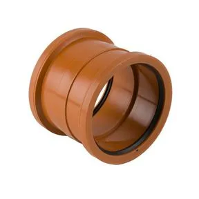 Brett Martin Plastic Guttering Industrial Downpipe Double Socketed Connector 200mm