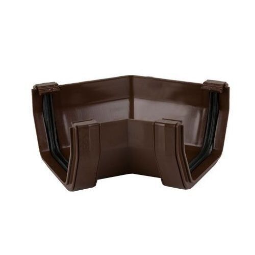 Product image for Brett Martin Plastic Guttering Square Style 135 Degree Angle 114mm - Brown