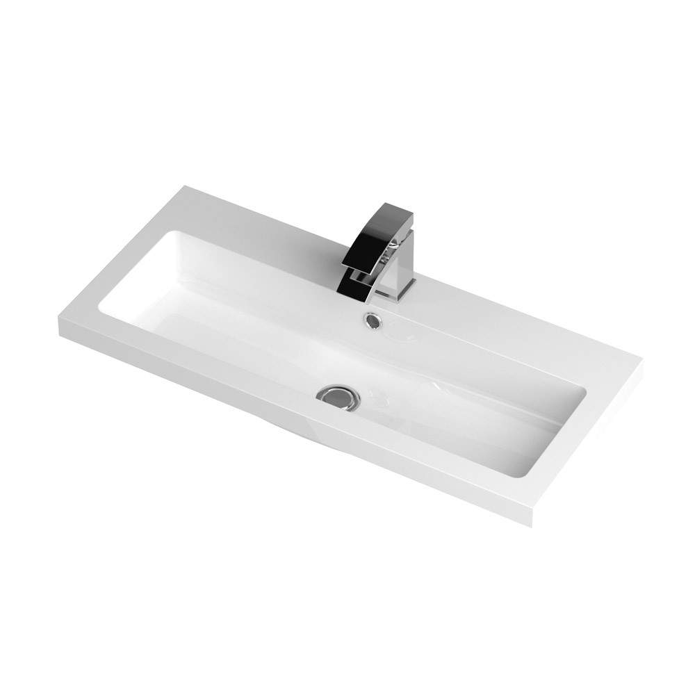 Hudson Reed White 800Mm Full Depth Basin Polymarble